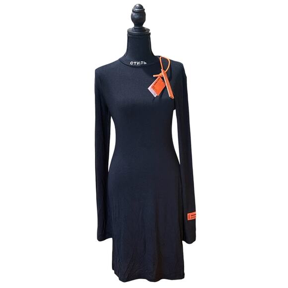 RETAIL $775 Heron Preston Black Minidress*NEW WITH TAGS*XL - Picture 1 of 7